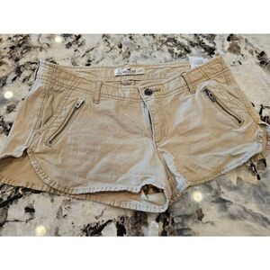 Hollister khaki zipper shorts